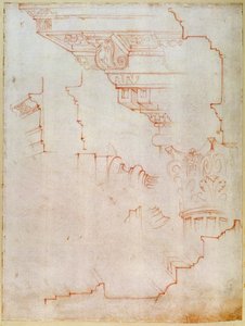 Disegno di dettagli architettonici da Michelangelo Buonarroti